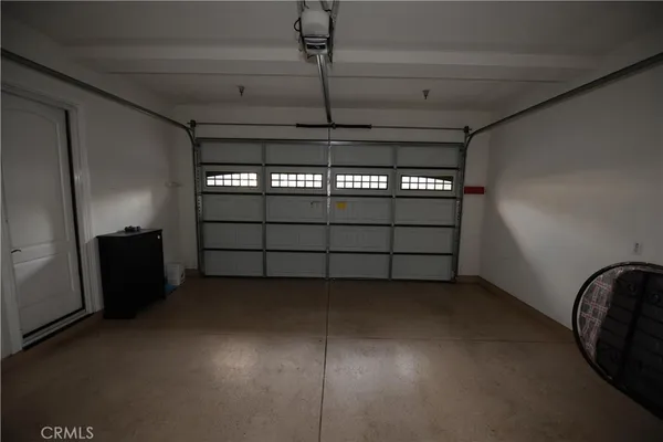 a view of a garage