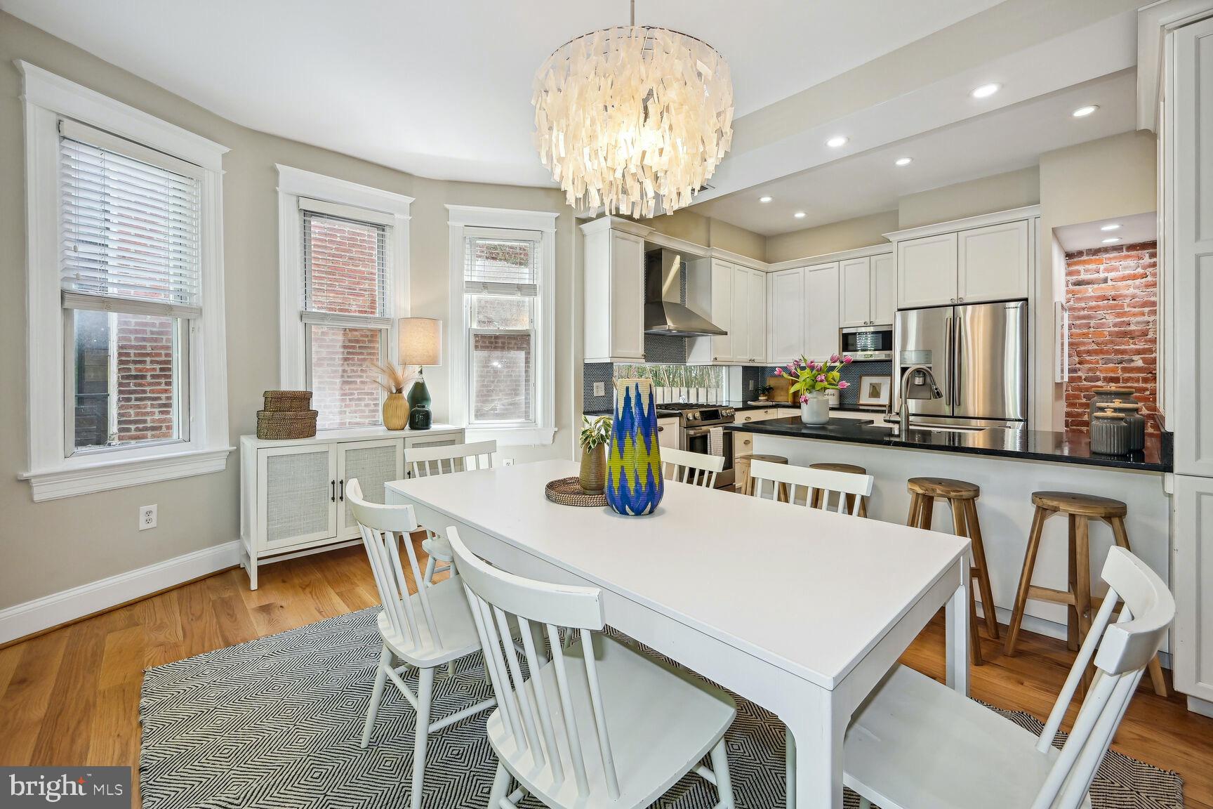 941 5th Street Northeast Washington, DC 20002 - Photo 10 of 38 Dining room with new West Elm chandelier