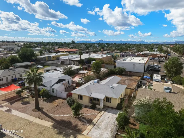 an aerial view of a city