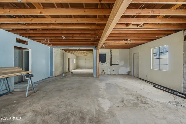 a view of under construction room and staircase