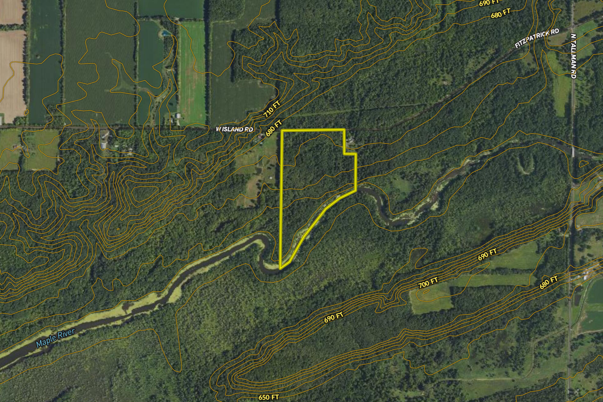 V/l West Island Road Fowler, MI 48835 - Photo 10 of 30 Contour Lines Clinton 38