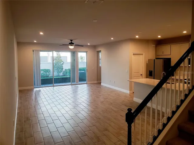 a view of an entryway with a hall