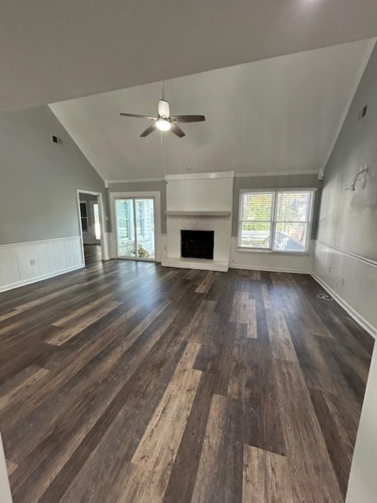 496 Quail Crest Drive Collierville, TN 38017 - Photo 4 of 23 wooden floor in an empty room with a fireplace