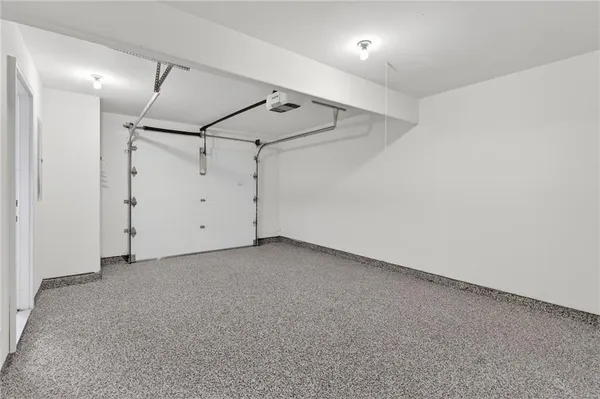 a view of a garage