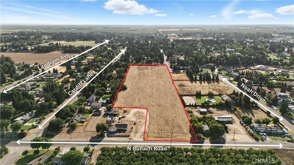 an aerial view of a city