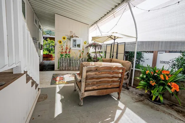 a outdoor living with furniture