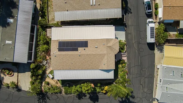 an aerial view of multiple house