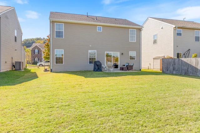 a view of a swimming pool with an outdoor space
