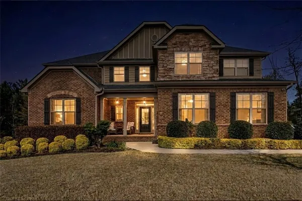 a front view of a house