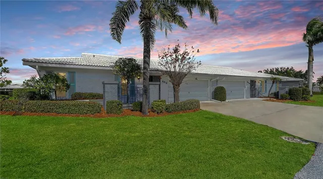 a view of a backyard with a garden