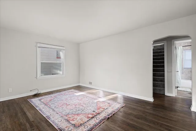 a view of an empty room and window