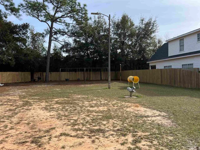a backyard of a house