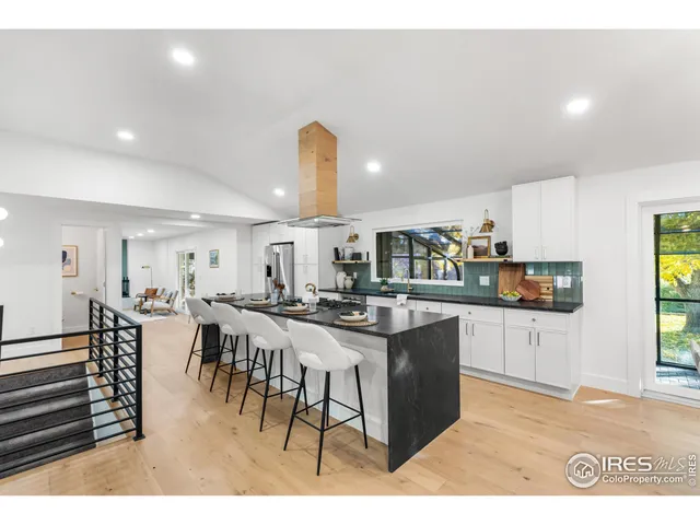 a kitchen with lots of counter top space