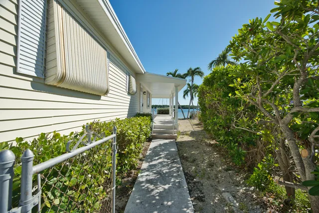 a view of a terrace with a garden