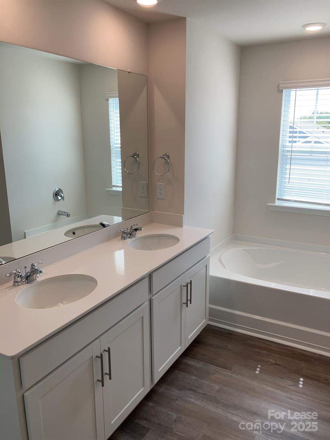 1834 Vanderlyn Street Monroe, NC 28112 - Photo 12 of 18 a bathroom with 2 sink tub and a mirror