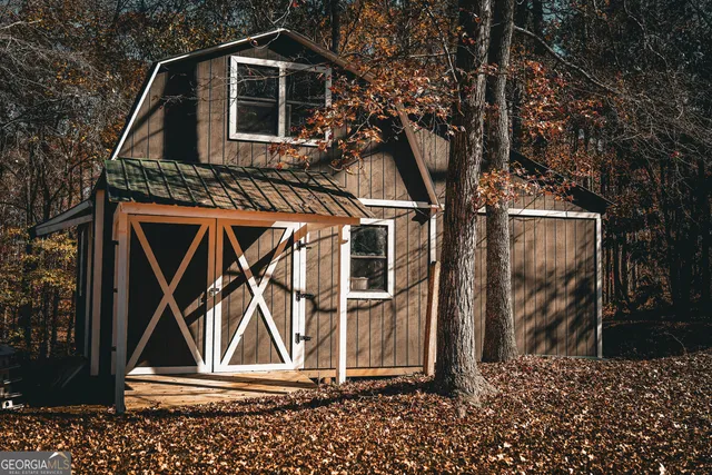 a view of a lake with a mountain