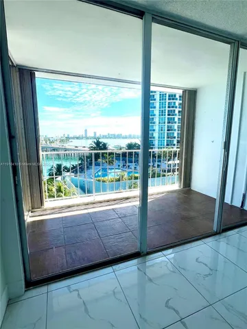 a view of a lake with a city view