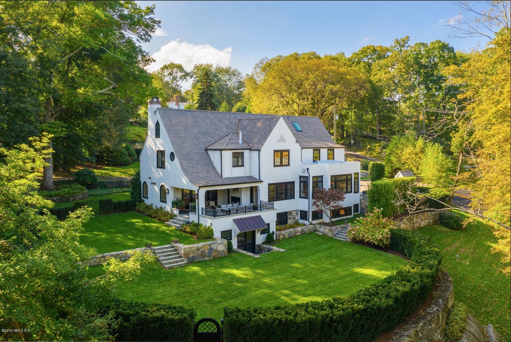 4 Cedar Hill Greenwich, CT 06830 - Photo 27 of 28 a view of a house with a big yard plants and large trees