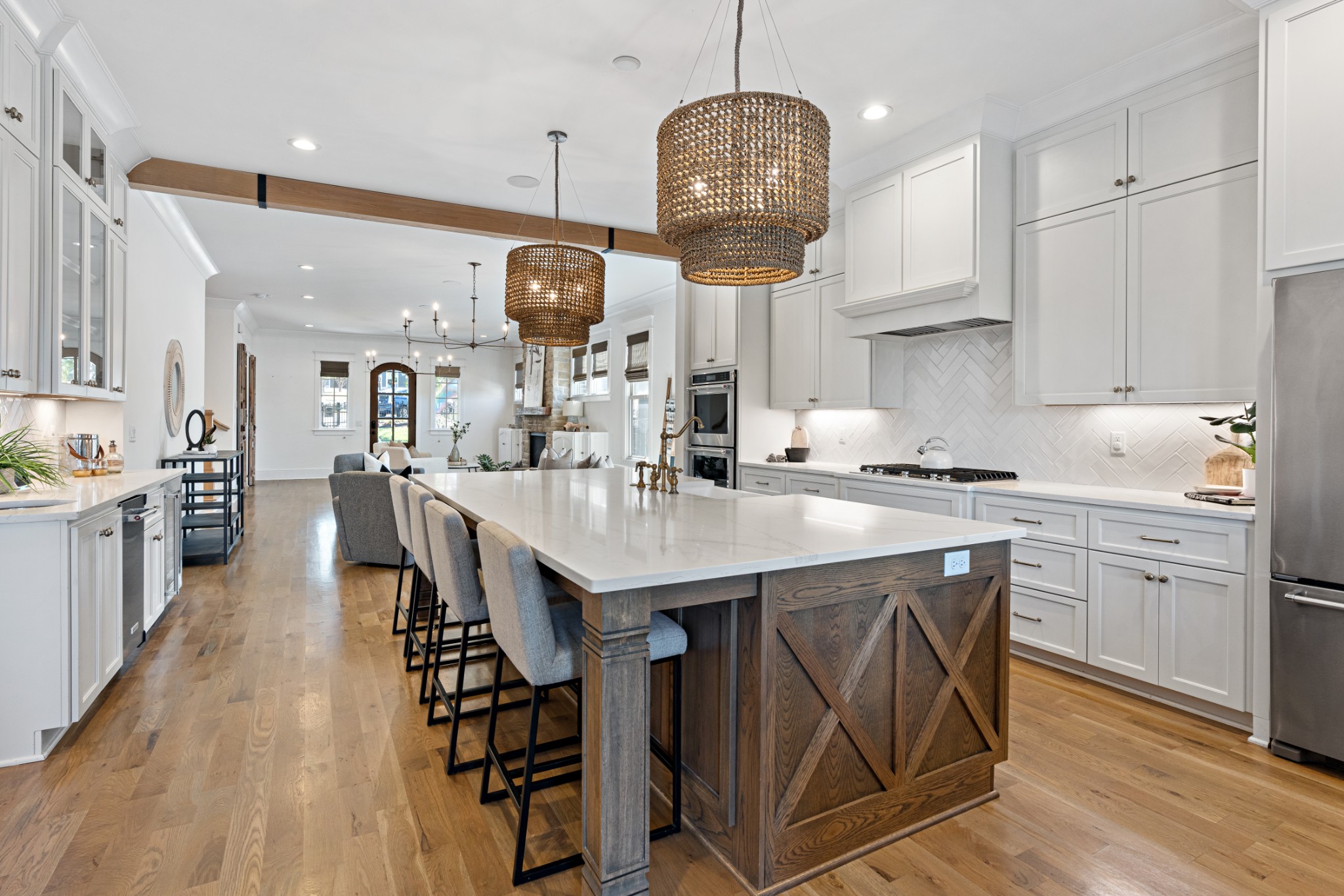 110 Lindsley Park Drive Nashville, TN 37206 - Photo 8 of 32 a kitchen with stainless steel appliances granite countertop a sink a stove and chairs