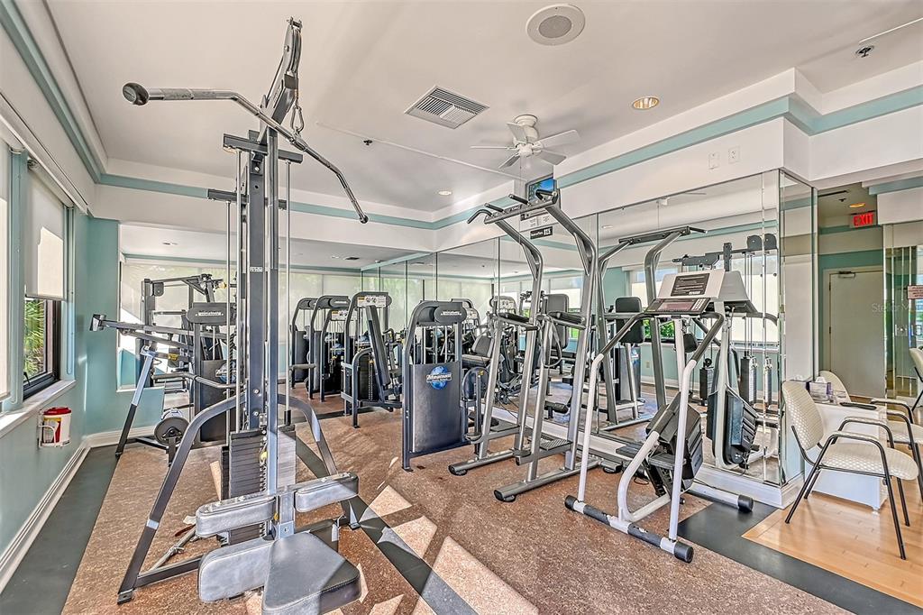 535 Sanctuary Drive, Unit C807 Longboat Key, FL 34228 - Photo 50 of 56 a view of a room with gym equipment