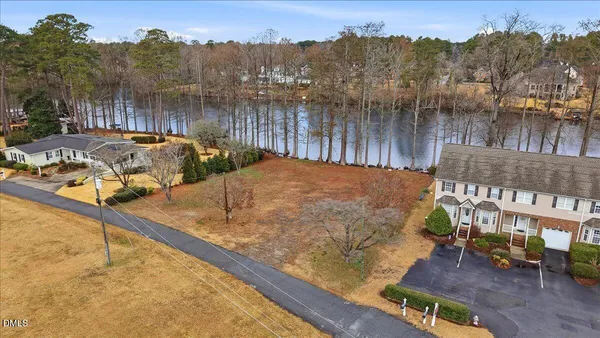 a view of a lake with a mountain