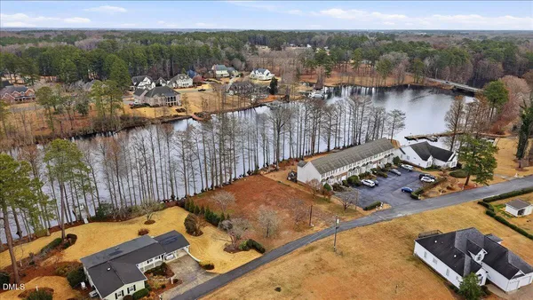 a view of a lake with a mountain