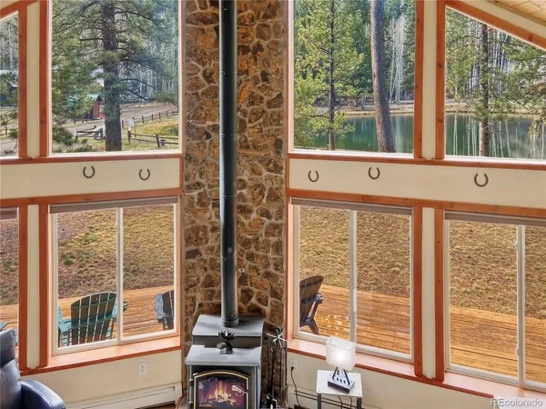 a view of a balcony with a window