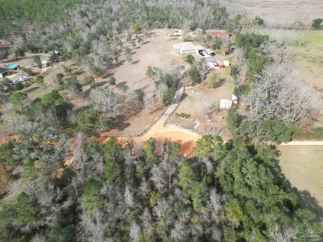 a view of a yard of a house