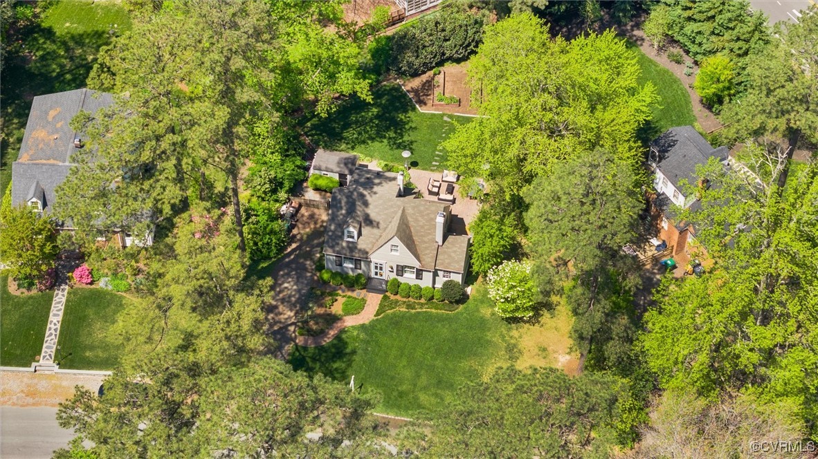 1210 Skipwith Road Henrico, VA 23229 - Photo 8 of 32 an aerial view of residential house with outdoor space and trees all around