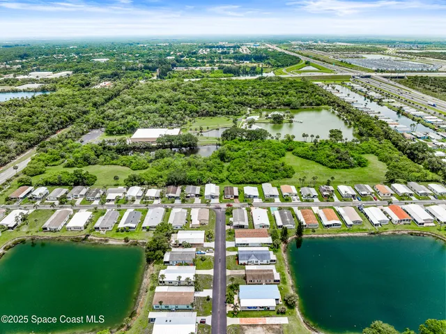 a view of a city from a garden