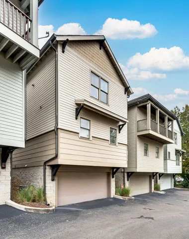 a view of a wooden building