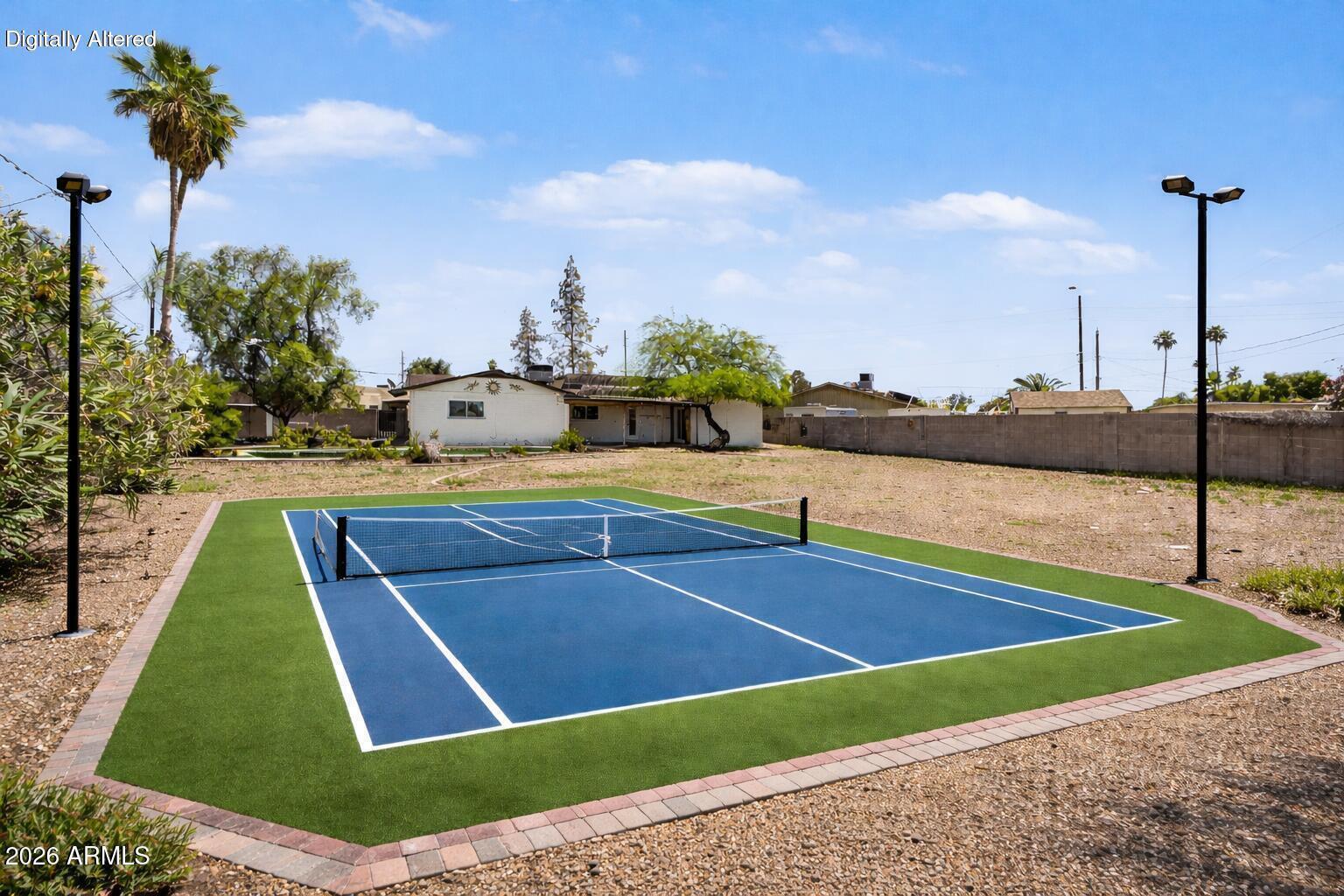 2552 East Brown Road Mesa, AZ 85213 - Photo 38 of 38 Virtually Staged Rendered Pickleball Ct