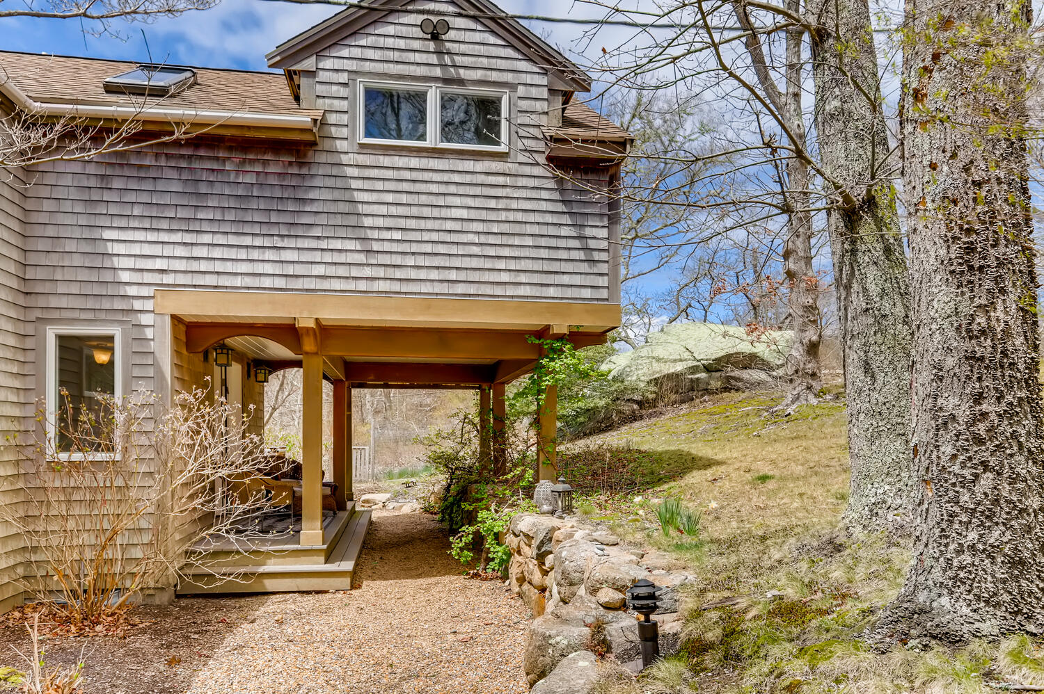 3 Fulling Mill Road Chilmark, MA 02535 - Photo 40 of 48 a view of a house with a yard