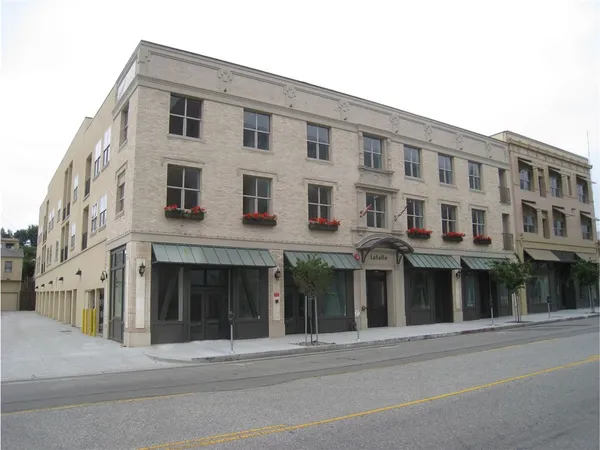 a front view of a building