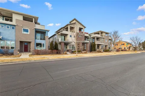 a view of a building with a street