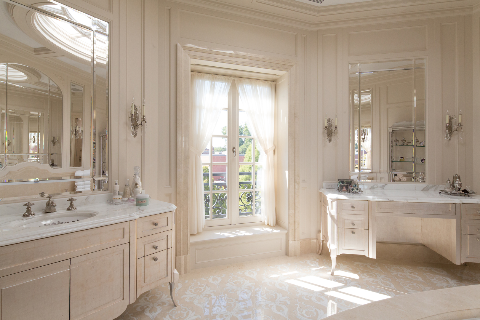 1932 North Burling Street Chicago, IL 60614 - Photo 60 of 83 a spacious bathroom with a double vanity sink a mirror and a bathtub