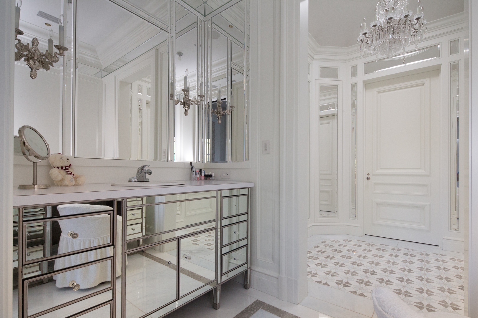 1932 North Burling Street Chicago, IL 60614 - Photo 69 of 83 a spacious bathroom with a sink and a mirror