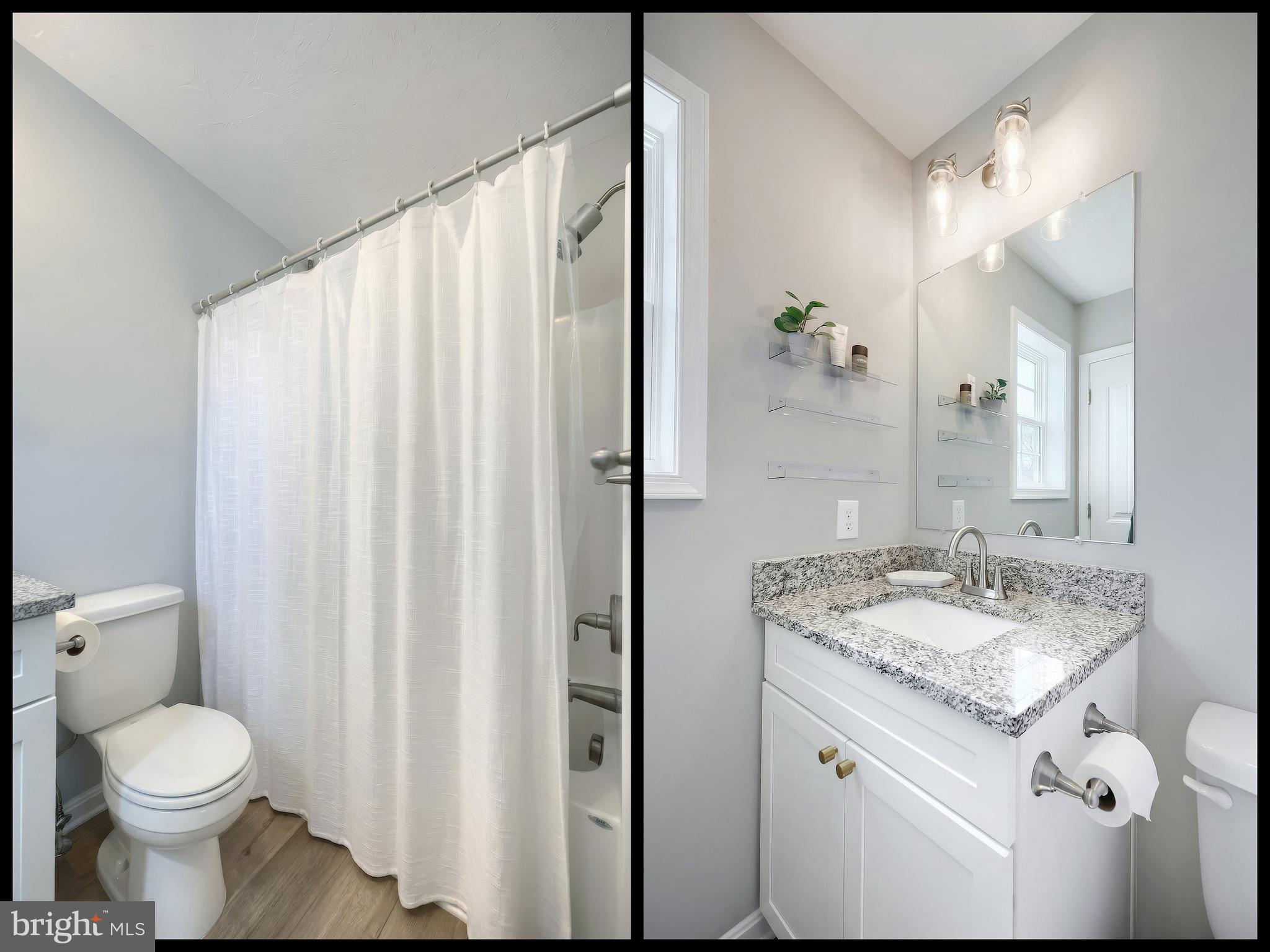 54 Coop Lane Hanover, PA 17331 - Photo 29 of 34 a bathroom with a granite countertop sink toilet and a mirror