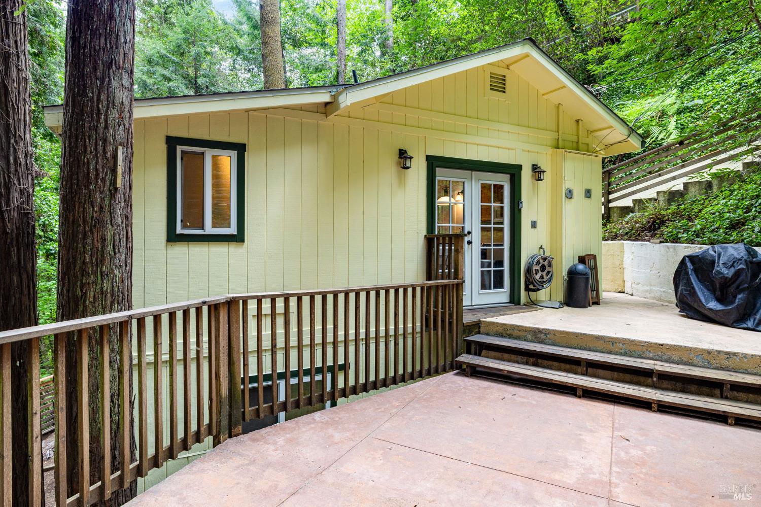 17731 Old Monte Rio Road Guerneville, CA 95446 - Photo 45 of 57 a view of backyard with deck and outdoor seating