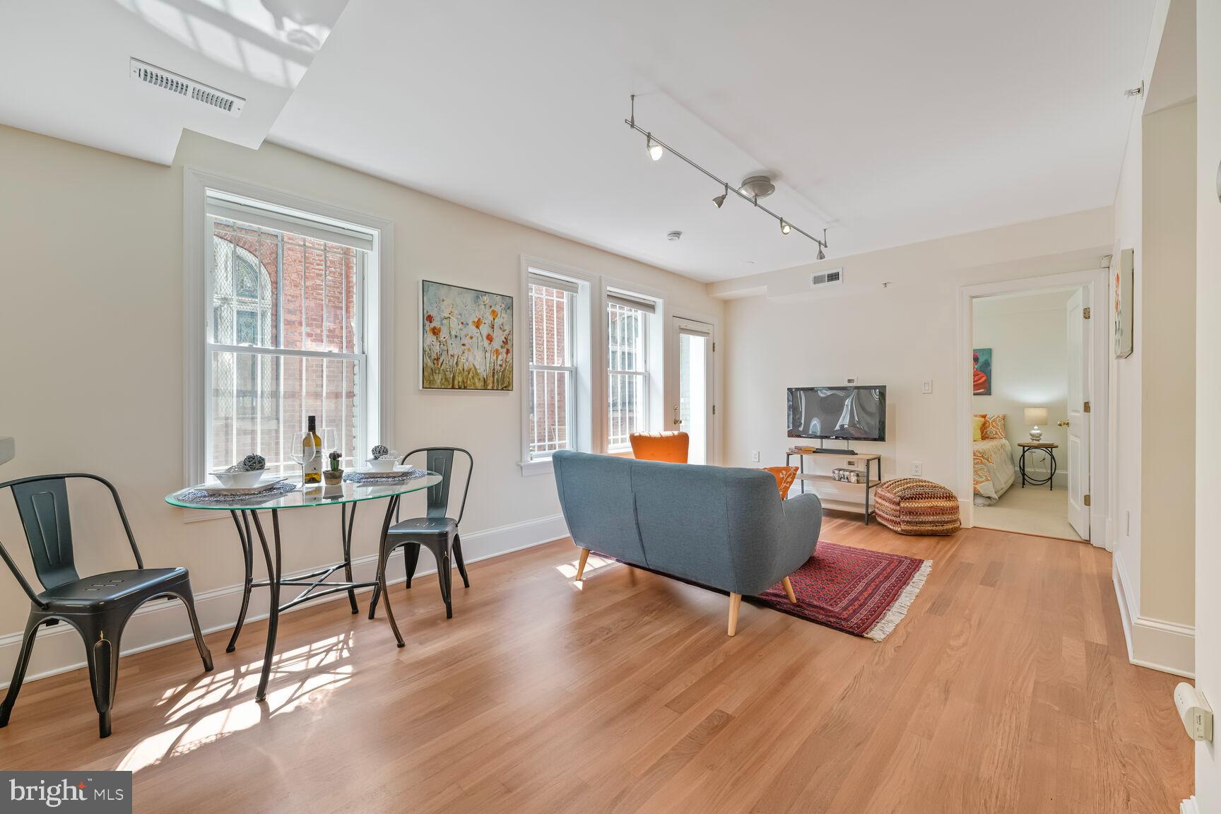 1465 Columbia Road Northwest, Unit 102 Washington, DC 20009 - Photo 4 of 23 Refinished Hardwood Floors