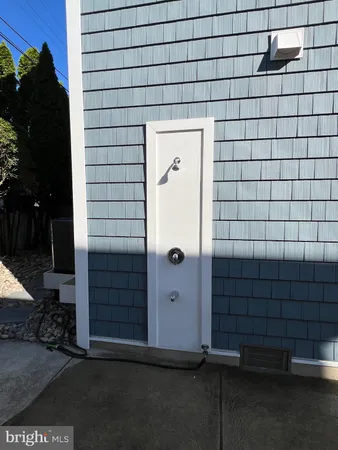 a view of a wooden door