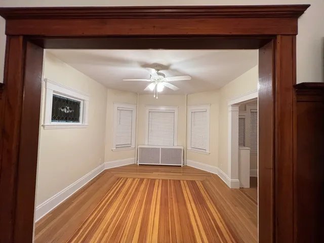 a view of wooden floor in a room