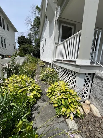 a view of a house with a porch