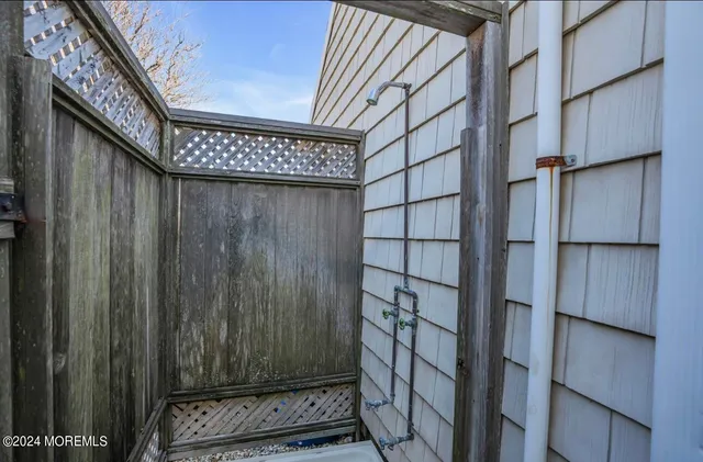a view of a wooden door