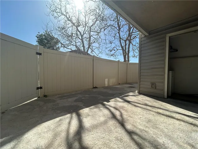 a backyard of a house