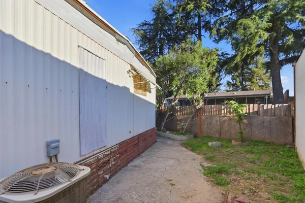 a backyard of a house