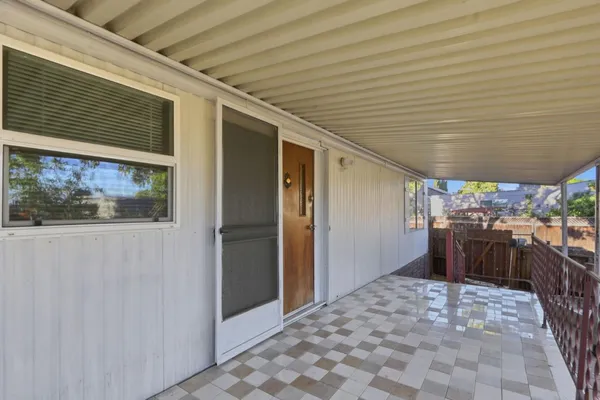a view of a porch