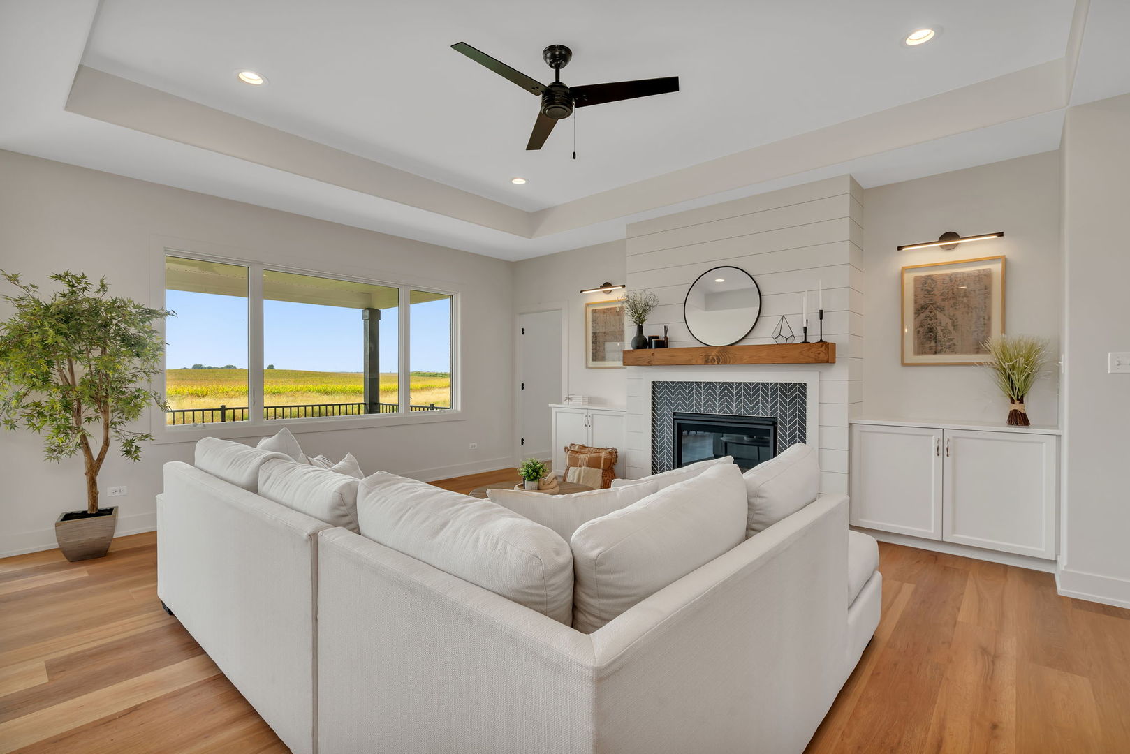 1074 Kinley Drive New Lenox, IL 60451 - Photo 10 of 37 a living room with furniture and a fireplace