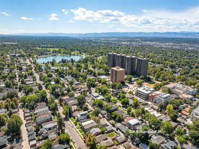 an aerial view of multiple house