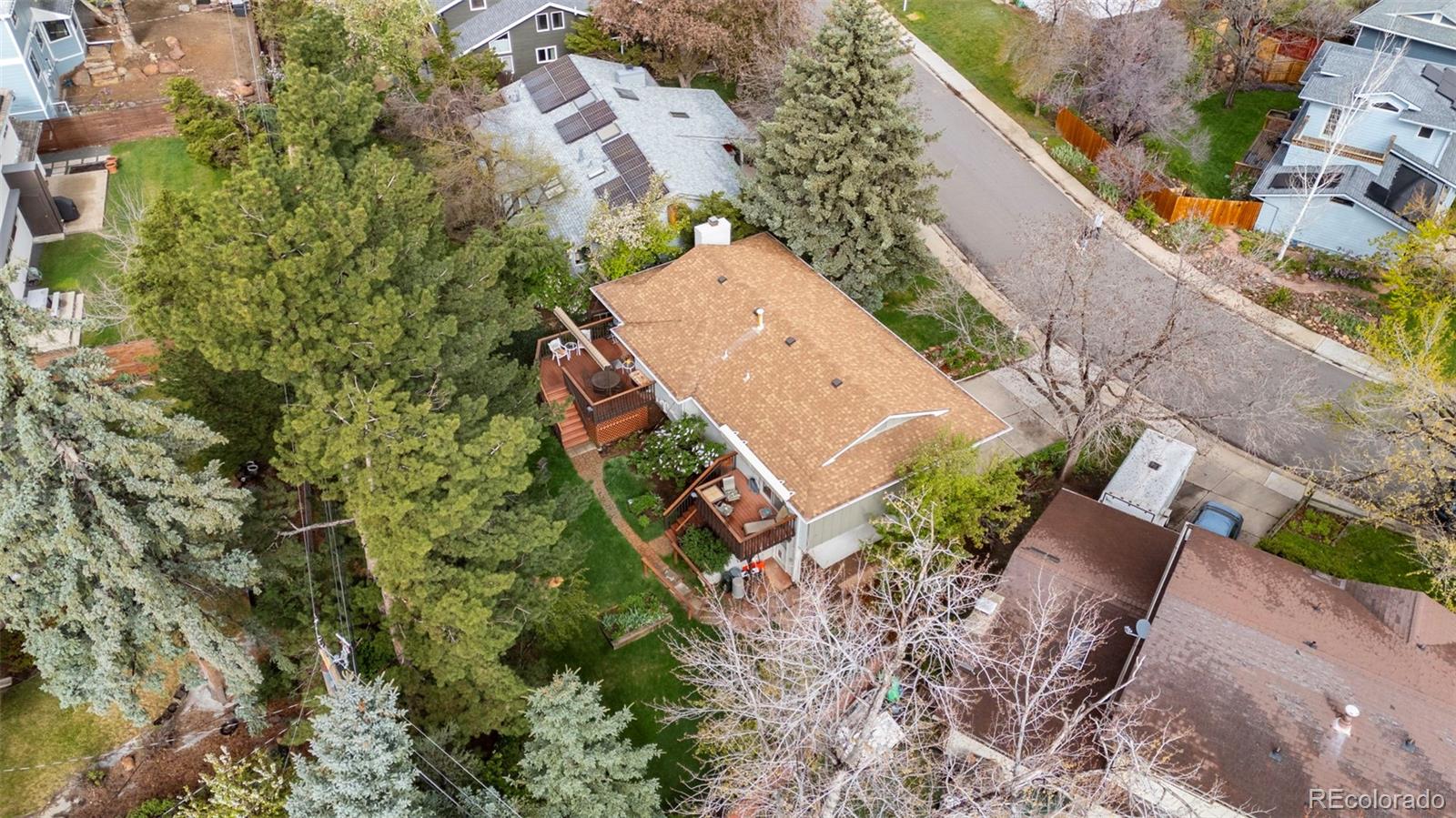 1560 Findlay Way Boulder, CO 80305 - Photo 37 of 40 an aerial view of a house with a yard